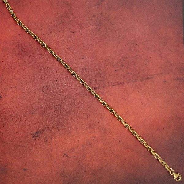 Pulsera Rolo de 4 mm en Oro de 18K