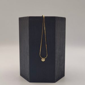 collar de cadena veneciana con un colgante de diamante 40 cm