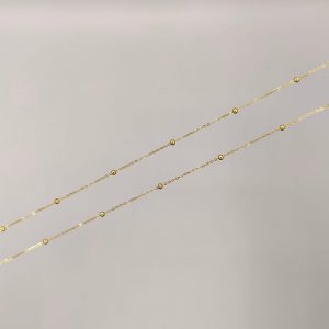 Cadena de bolitas de 40 cm en oro de 18k