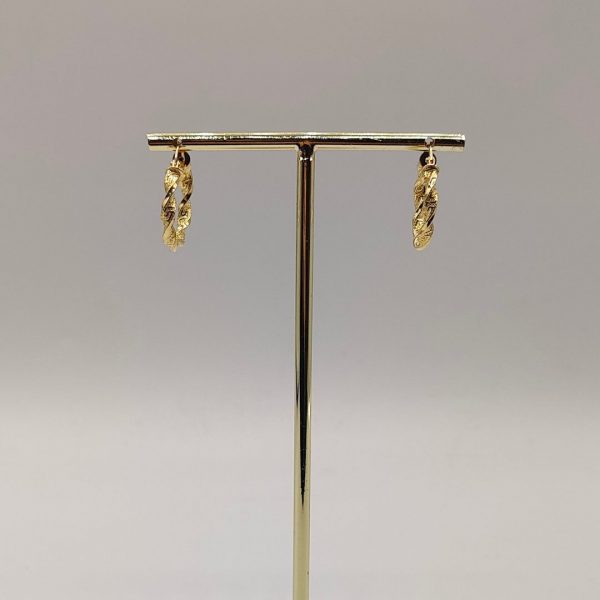 Pendiente aro rizado estilo Versace de 20 mm de diámetro en oro de 18k