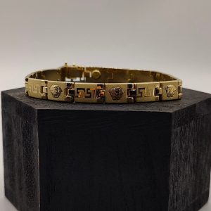 Pulsera Articulada de Estilo Versace en Oro 18K