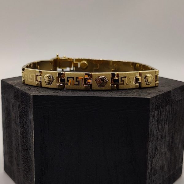 Pulsera Articulada de Estilo Versace en Oro 18K