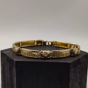Pulsera Articulada de Estilo Versace en Oro 18K