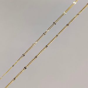 Cadenita Cubana de Oro 18K – 50 cm, 1 mm