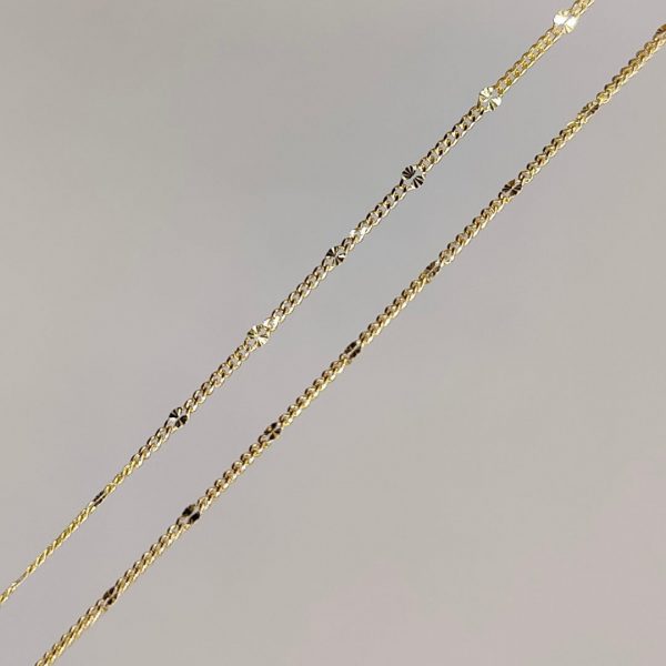 Cadenita Cubana de Oro 18K – 50 cm, 1 mm