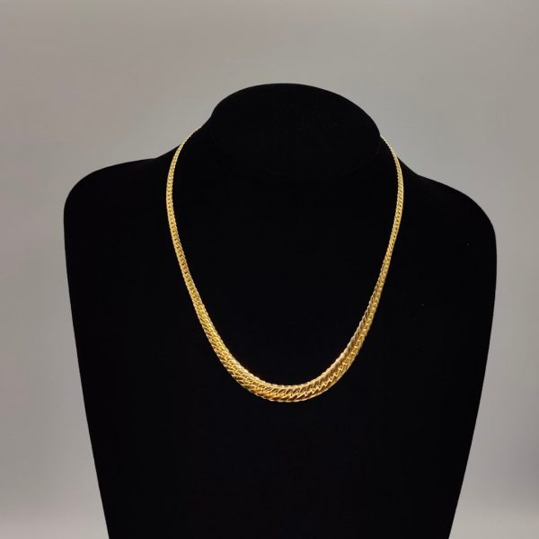 collar estilo cubano de menos a más 45 cm 8 mm la parte más ancha 3 mm la más estecha