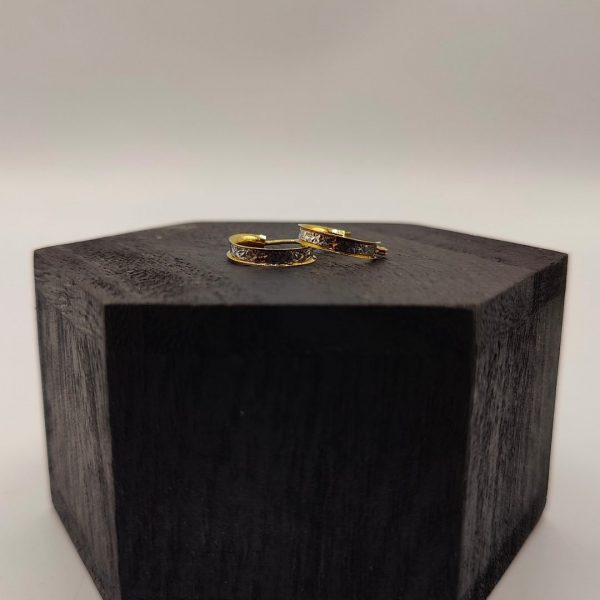 Pendiente de Aro adiamantado de Oro 18K