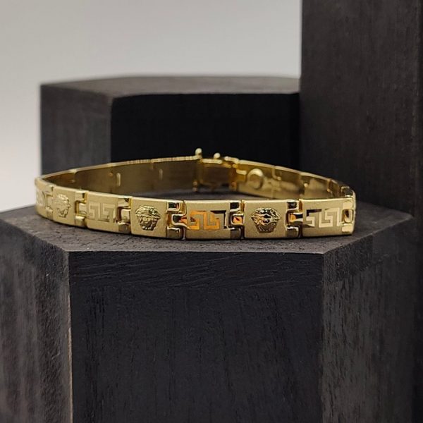 Pulsera Articulada de Estilo Versace en Oro 18K