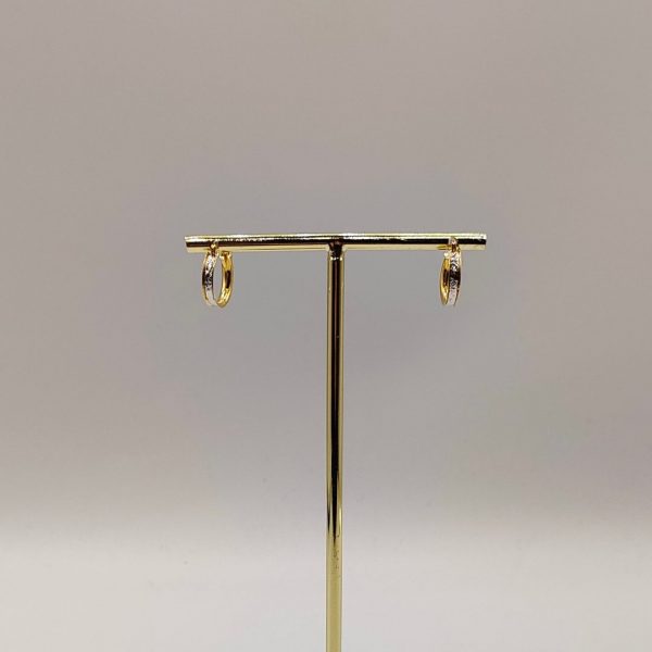 Pendiente de Aro adiamantado de Oro 18K