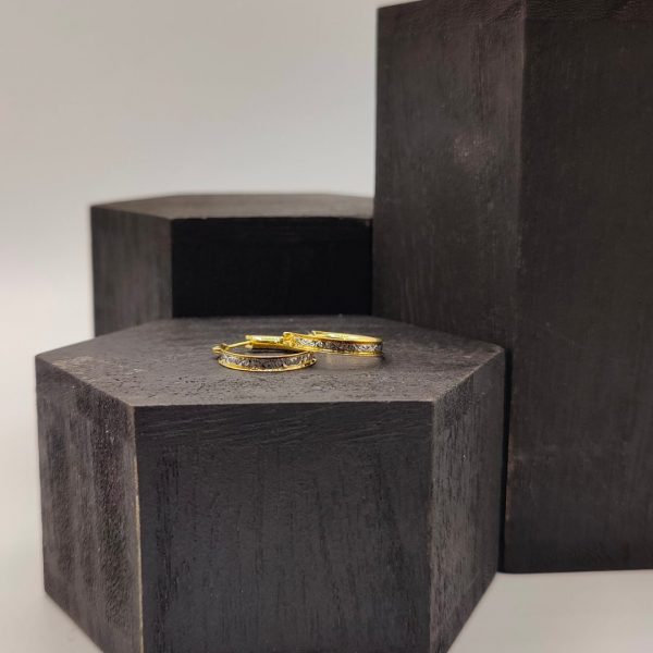 Pendiente de Aro adiamantado de Oro 18K
