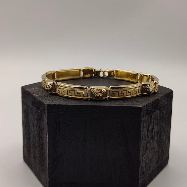 Pulsera Articulada de Estilo Versace en Oro 18K