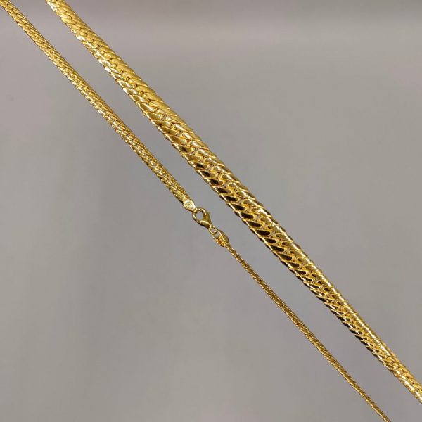 collar estilo cubano de menos a más 45 cm 8 mm la parte más ancha 3 mm la más estecha
