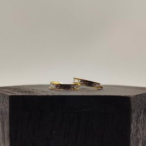 Pendiente de Aro adiamantado de Oro 18K