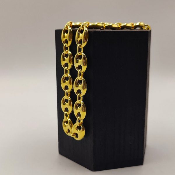 Cadena Calabrote Chapata en Oro de Plata – 40 cm y 13 mm