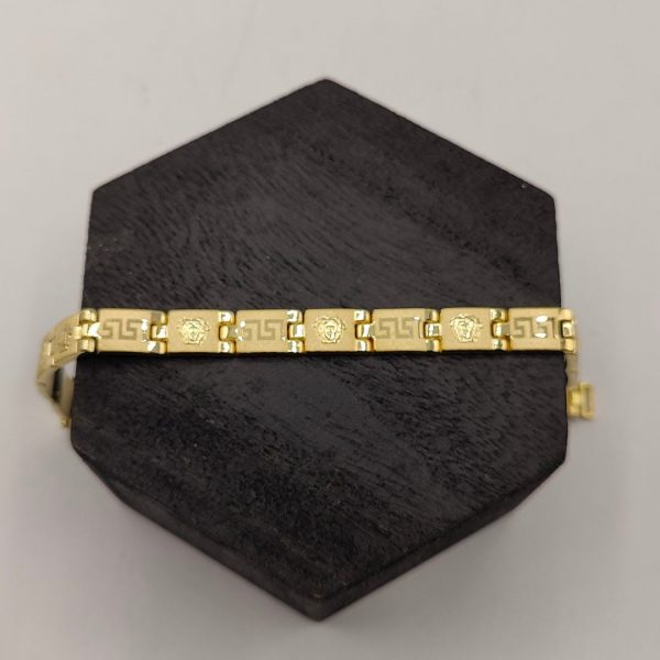 Pulsera Articulada de Estilo Versace en Oro 18K