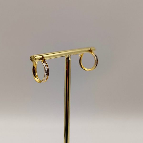Pendiente de Aro adiamantado de Oro 18K