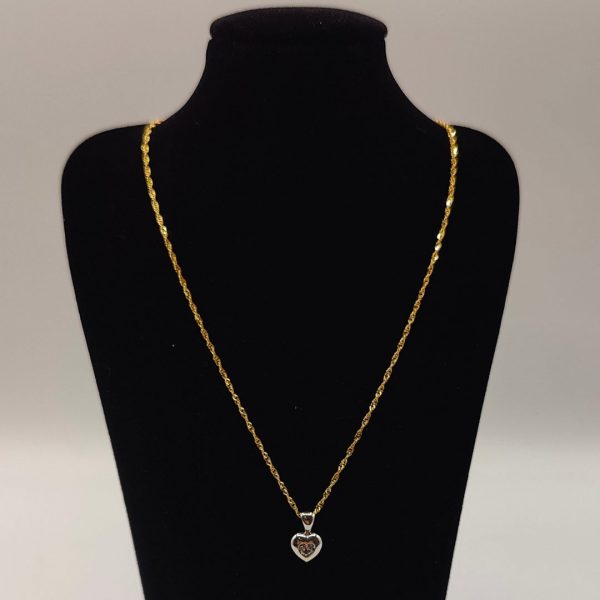 Corazón oro blanco