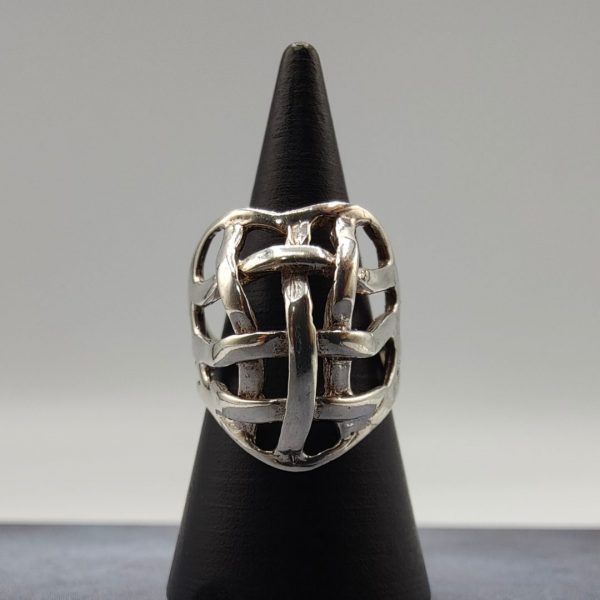 Anillo malla de plata