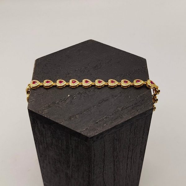 Pulsera corazones con circonitas - Imagen 4