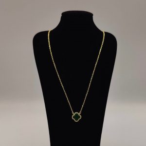 Cadena Rolo con una flor Van Cleff con circonitas