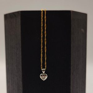 Corazón oro blanco