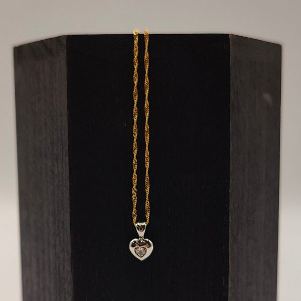 Corazón oro blanco