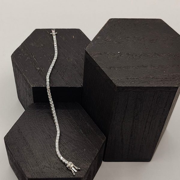 Pulsera de Plata con Circonitas Blancas