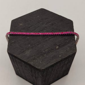 Pulsera de Plata con Circonitas Fucsias