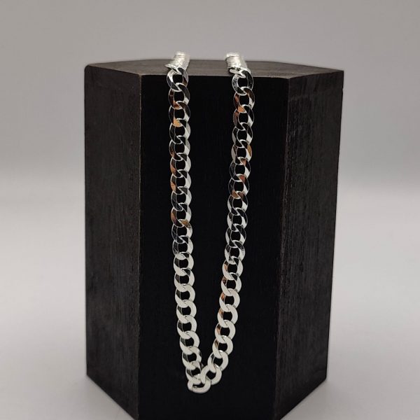 Cadena Cubana de Plata 58,5 cm y 7 mm