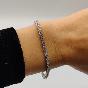 Pulsera de Plata con Circonitas Blancas
