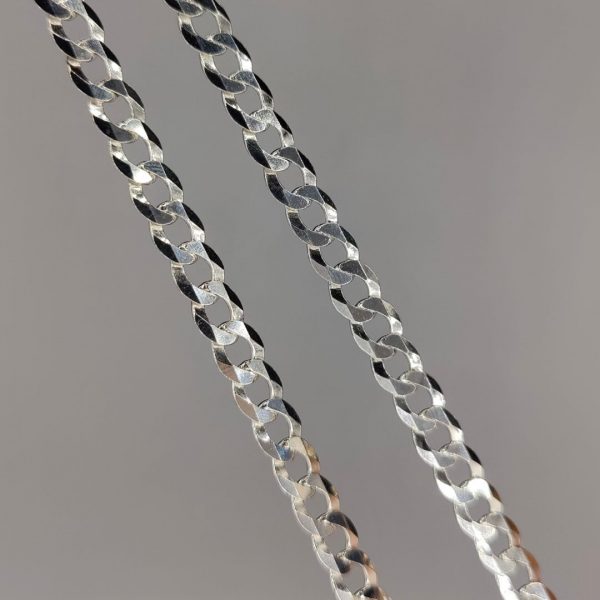 Cadena Cubana de Plata 58,5 cm y 7 mm
