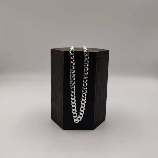 Cadena Cubana de Plata 58,5 cm y 7 mm