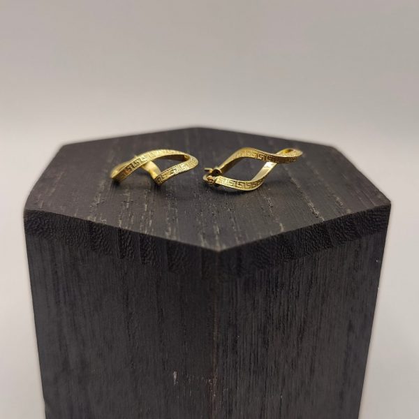 Pendientes "8" Estilo Versace en Oro 18K