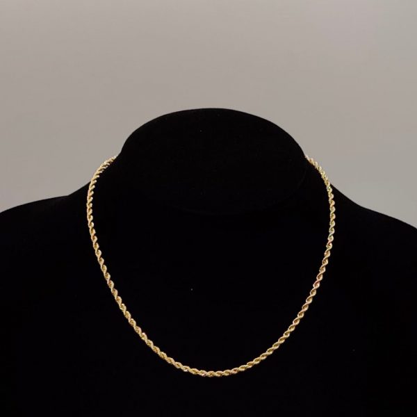 Cadena Cordón de Oro 18K - 39 cm, 2 mm