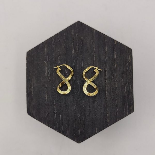 Pendientes "8" Estilo Versace en Oro 18K