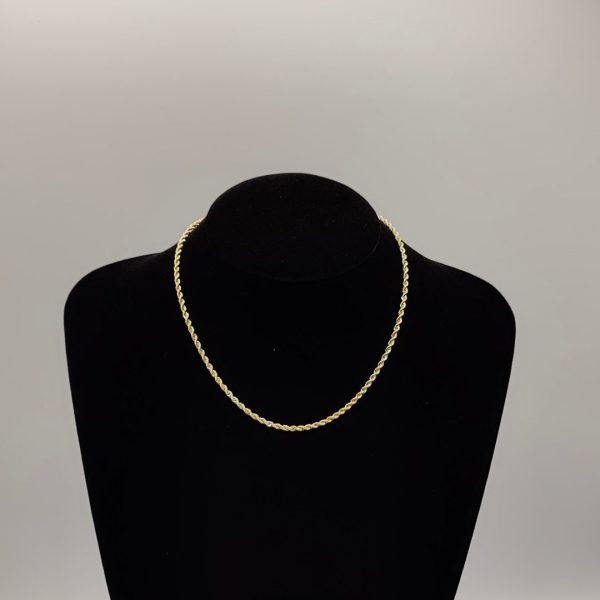 Cadena Cordón de Oro 18K - 39 cm, 2 mm