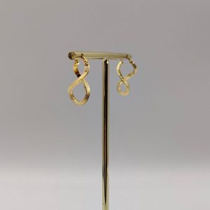 Pendientes "8" Estilo Versace en Oro 18K