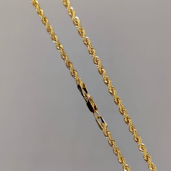 Cadena Cordón de Oro 18K - 39 cm, 2 mm