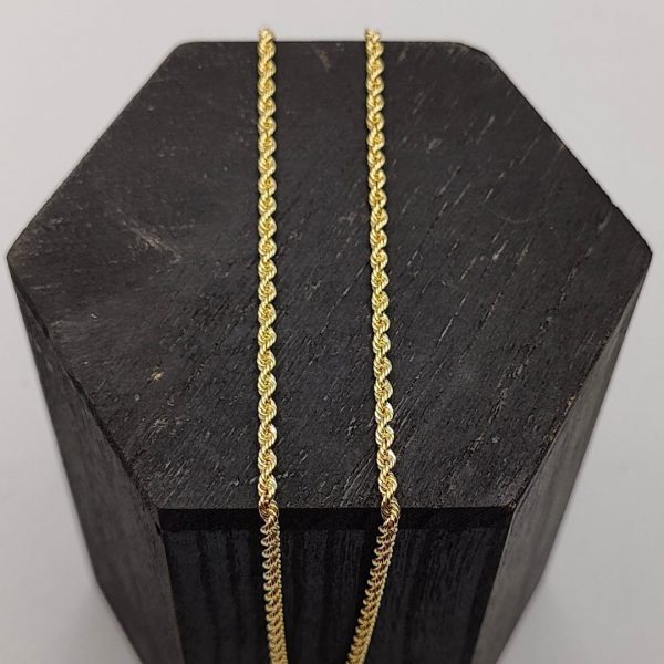 Cadena Cordón de Oro 18K - 39 cm, 2 mm