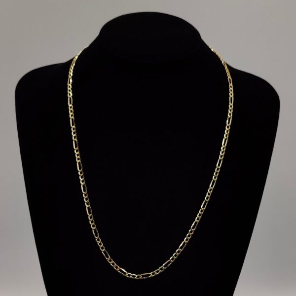 Cadena Fígaro de Oro 18K - 58 cm, 3 mm