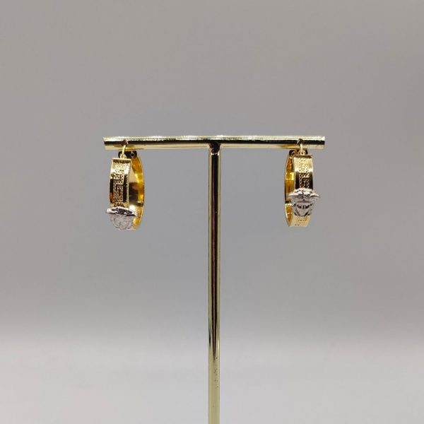 Pendientes de Aro Estilo Versace – 18K