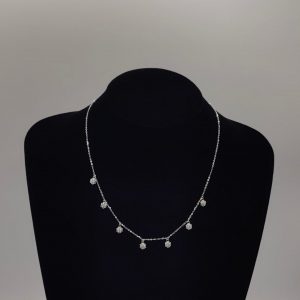 Collar de Plata con Florecitas de Circonitas