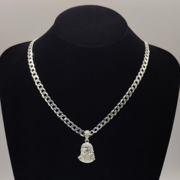 Colgante de Jesús con Circonitas – Plata