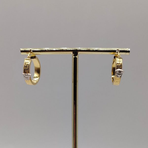 Pendiente de Aro Estilo Versace con Cara de Medusa – 18K