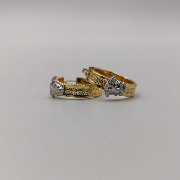 Pendientes de Aro Estilo Versace – 18K