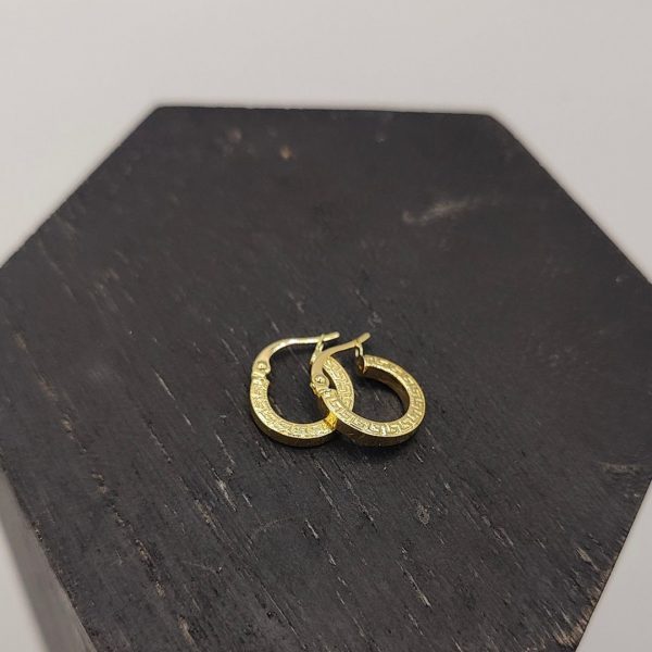 Pendiente Aro Estilo Versace – 18K