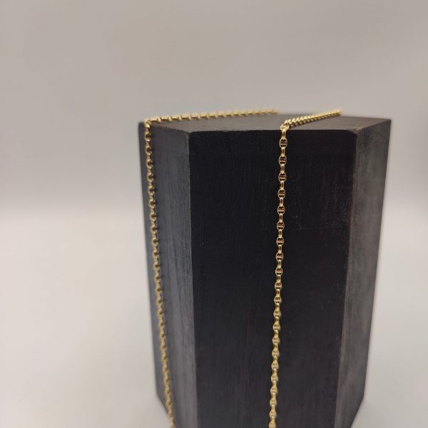Collar Rolo con Detalles en Oro Blanco – 49,9 cm 2 mm – 18K