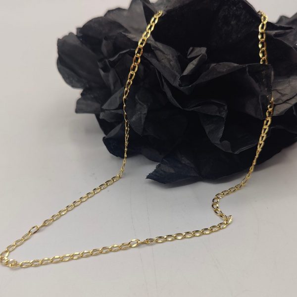 Cadena Cubana – 44,5 cm 3 mm – 18K