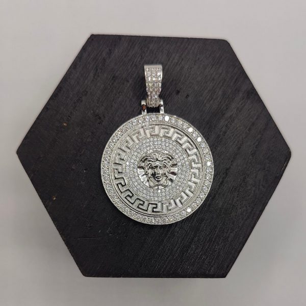 Colgante estilo versace de plata recubierto de circonitas