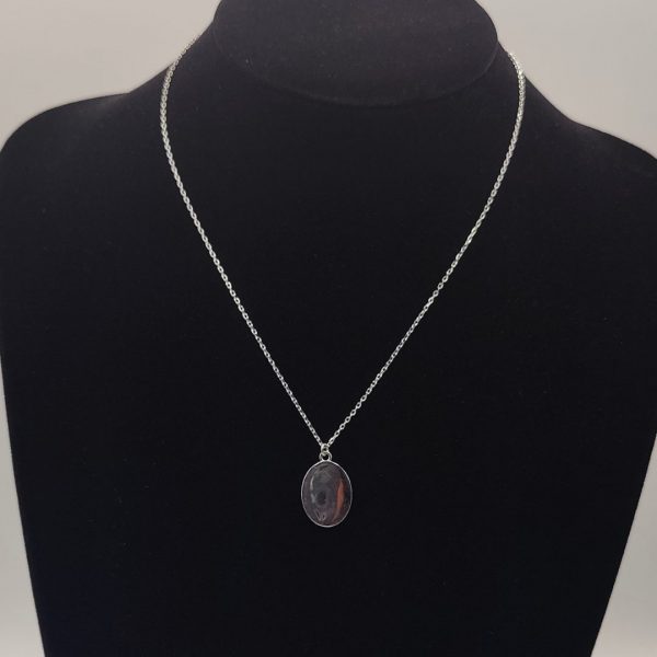 Collar Personalizable con Rosa Grabada – Cadena Rolo de Plata